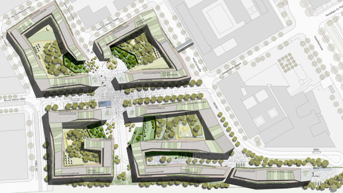 UniCredit Campus Bank Austria in Vienna, site plan by LAND Germany