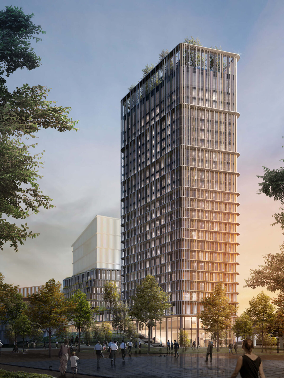 A rendered visualisation of the new North Rhine-Westphalia regional headquarter by gina barcelona