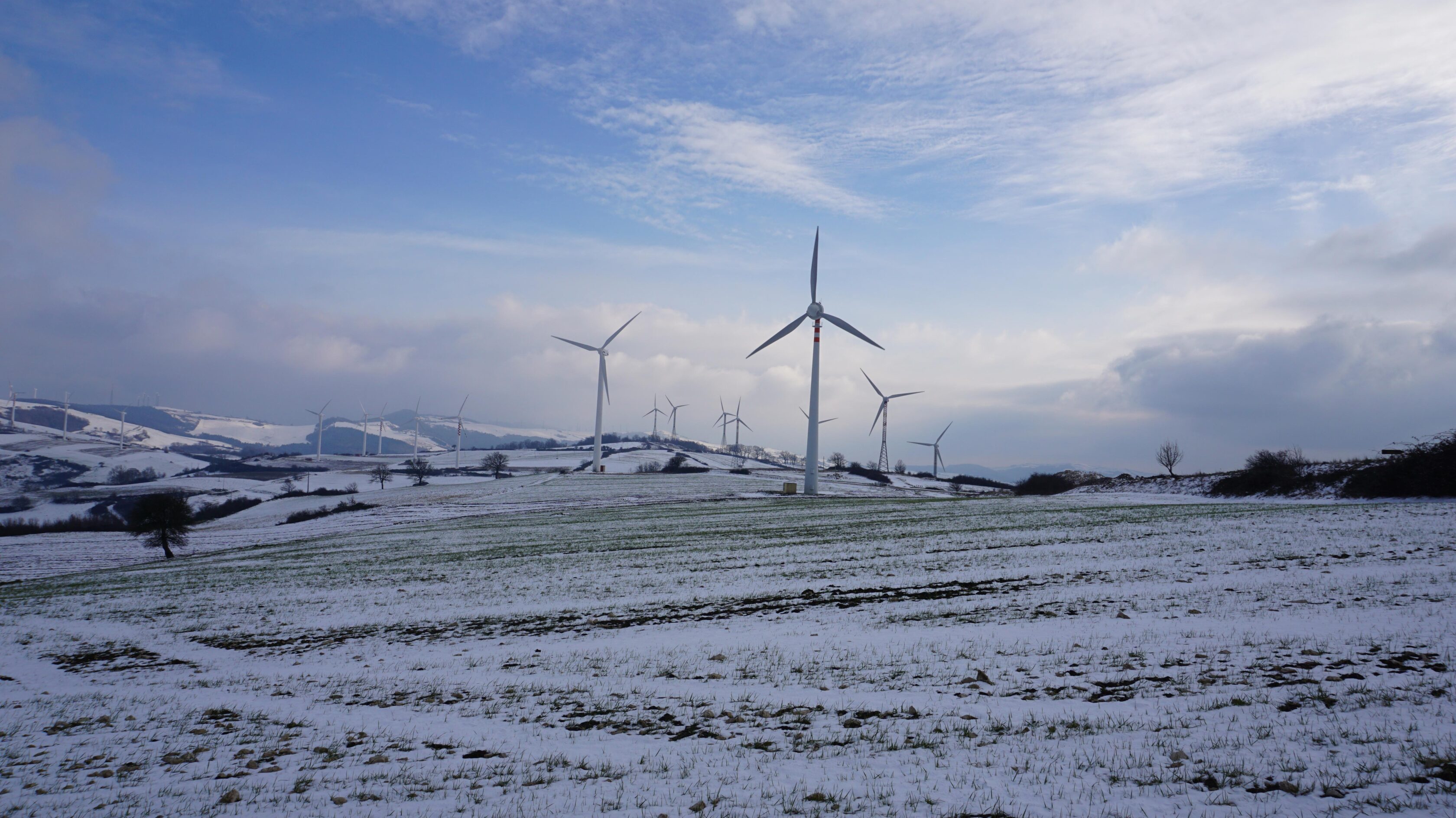View of the Edison wind fram at Volturino (FG), Italy