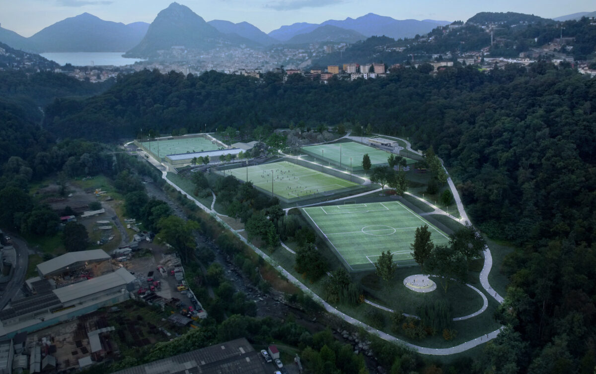 The future Centro Sportivo al Maglio © Photo Consorzio al Maglio c/o Orsi & Associati