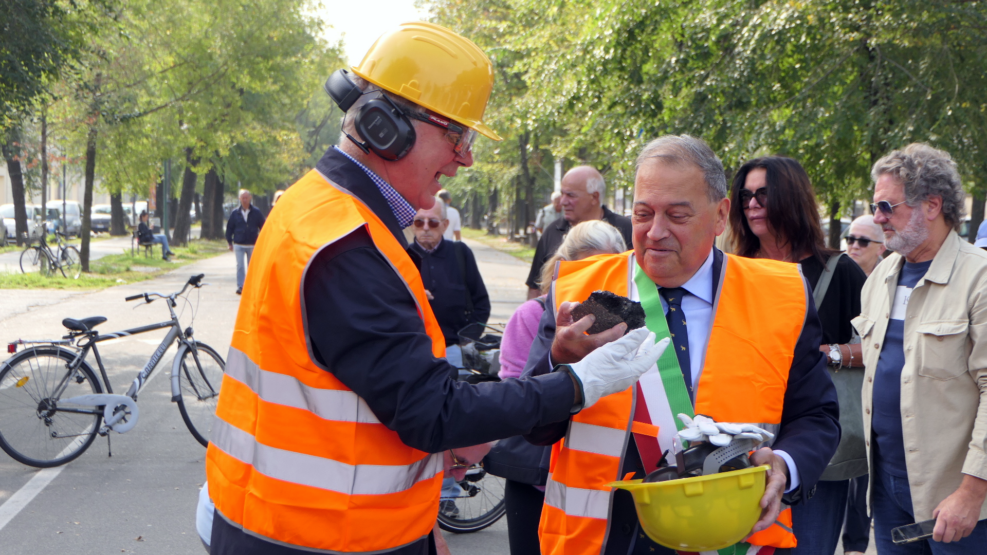 Two man greeting each other
