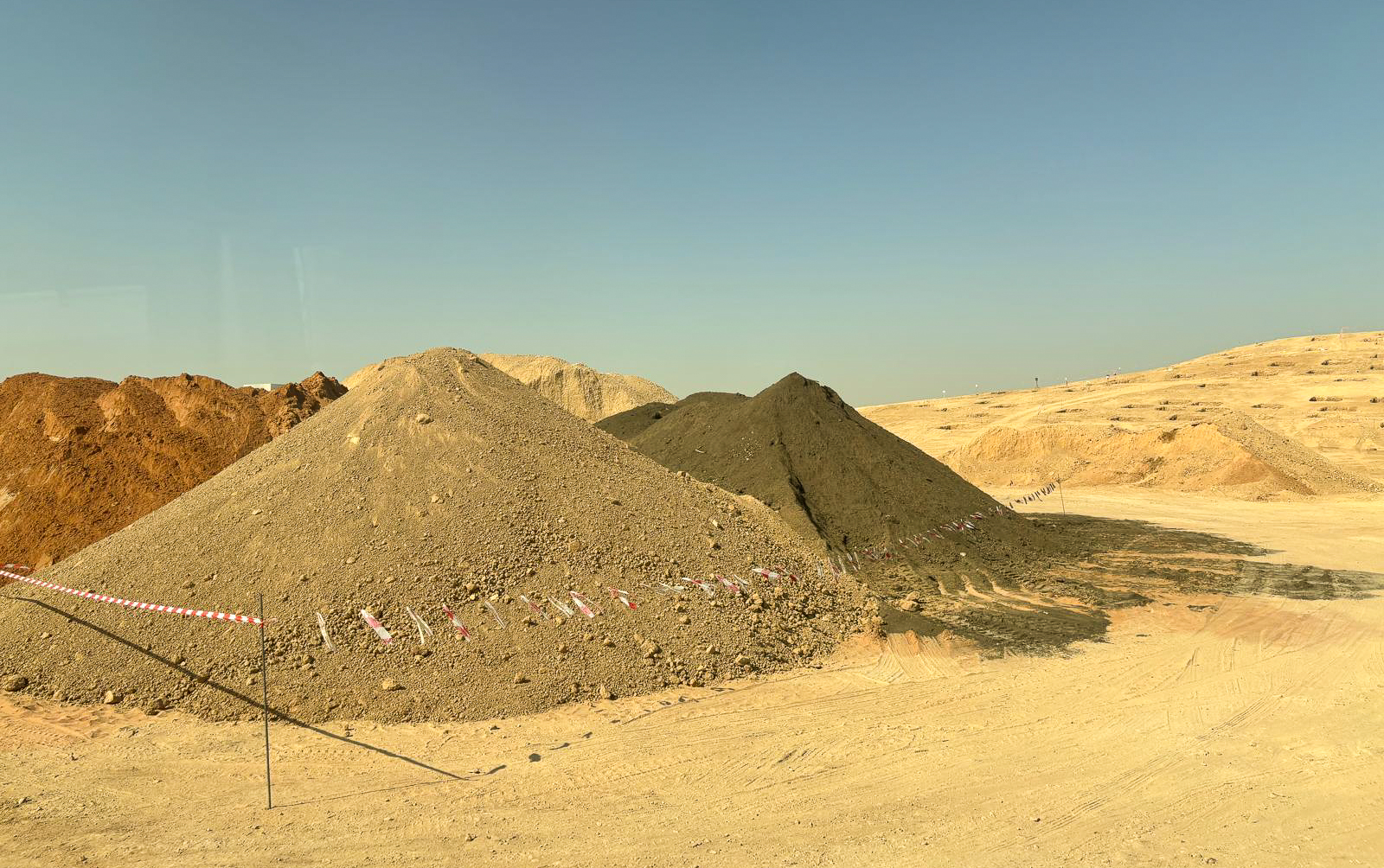 Two mountains of sand