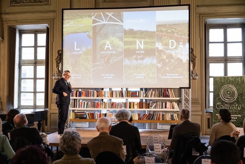 a man standing on a stage