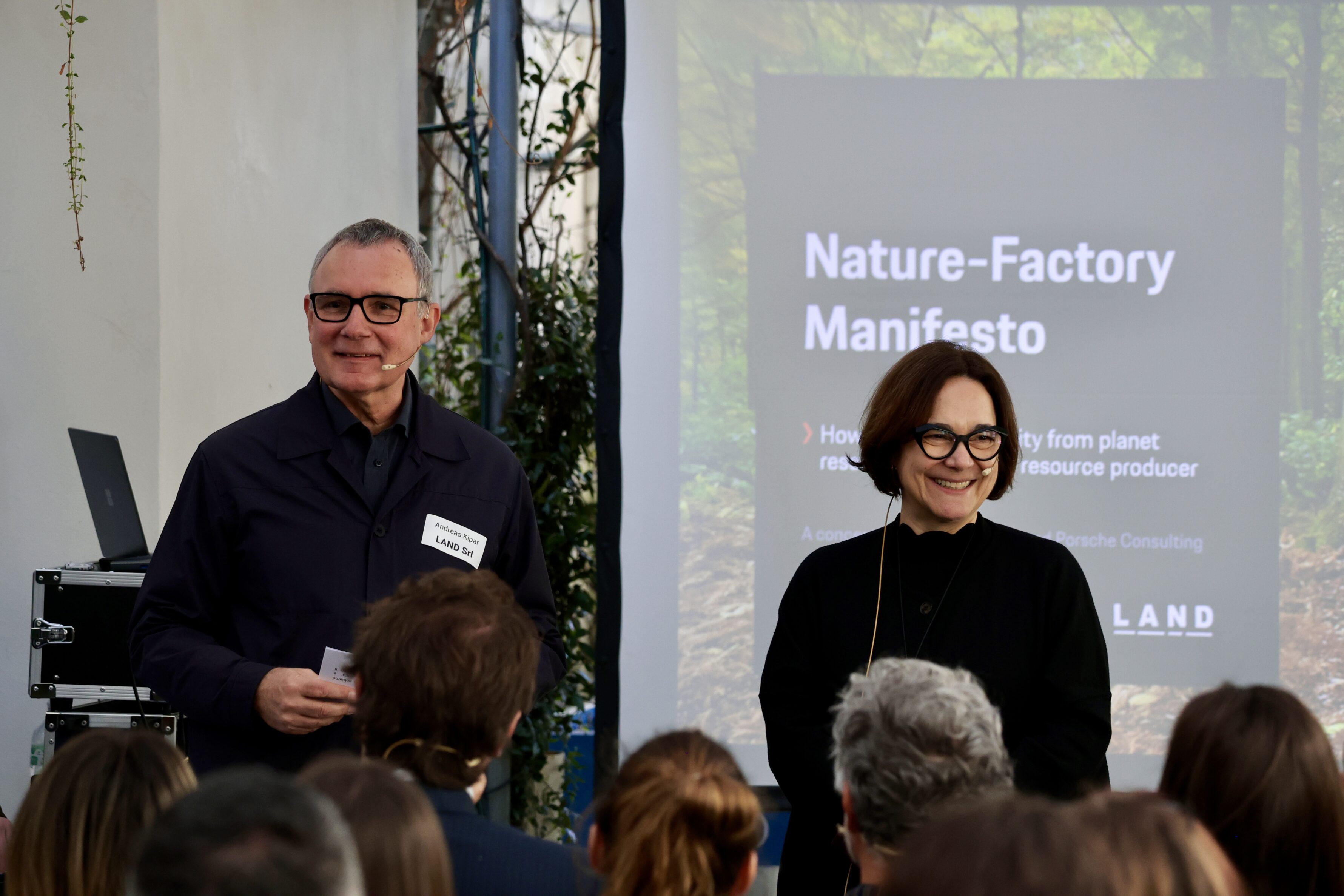 a man and a woman smiling