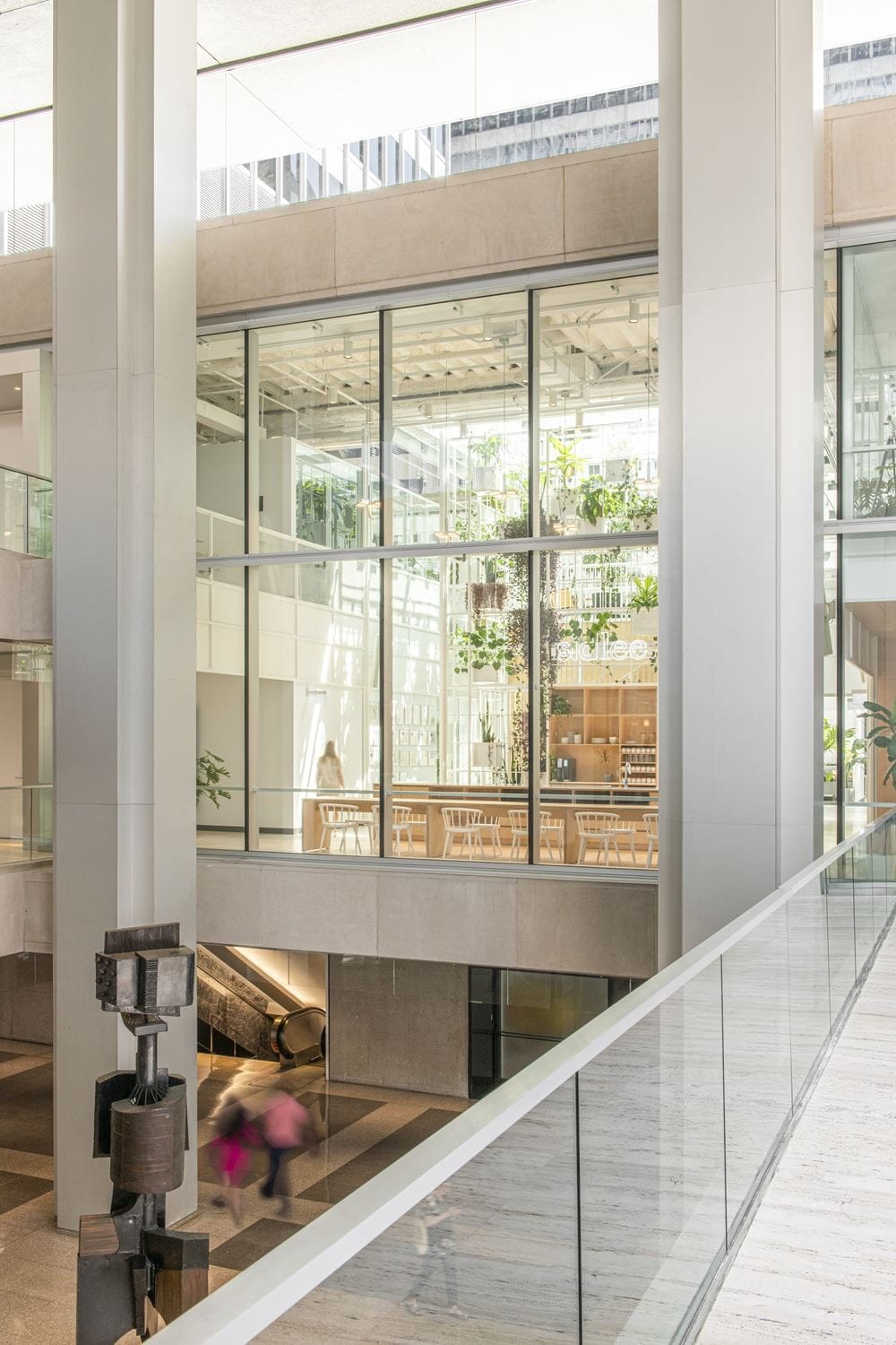 the internal corridors of an office